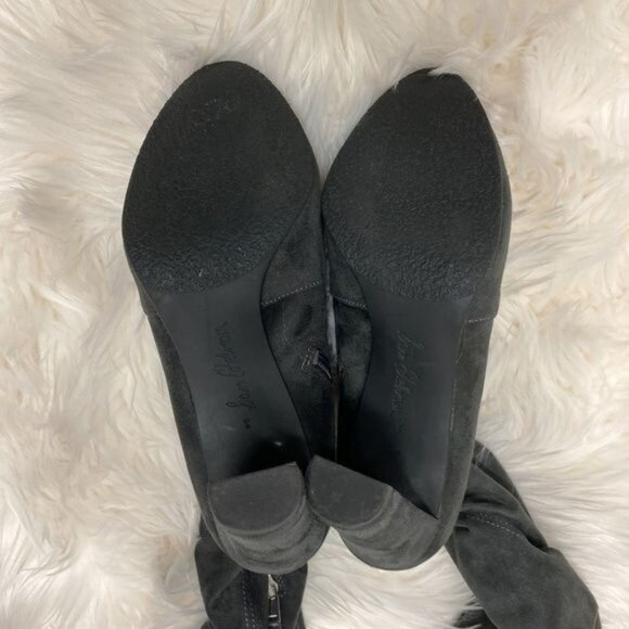 Sam Edelman Kent Charcoal Grey Suede Over-The-Knee Boots - Picture 4 of 7